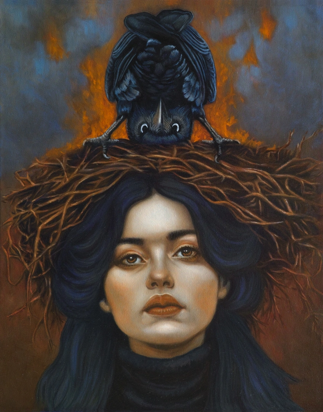 Dívka s ptačím hnízdem by Martin Ševčík