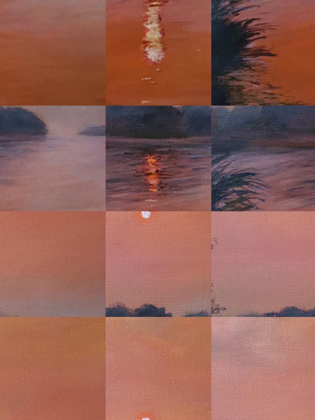 Sunset over lake