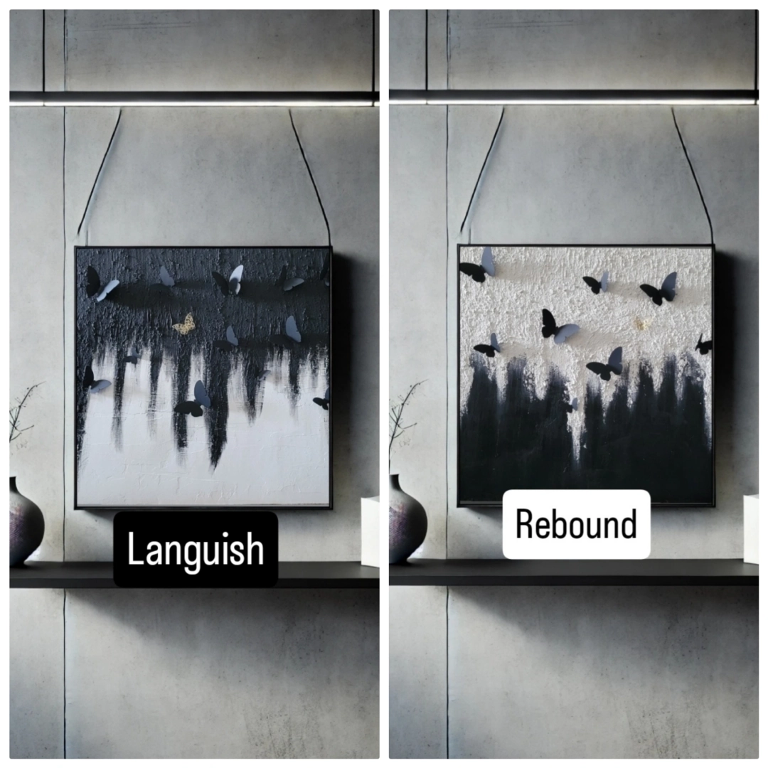 "Languish and Rebound" ( SET each 75x70cm )