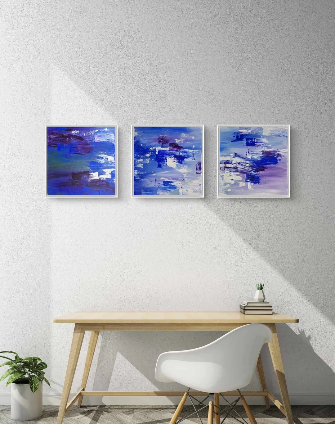 Triptych v modrém