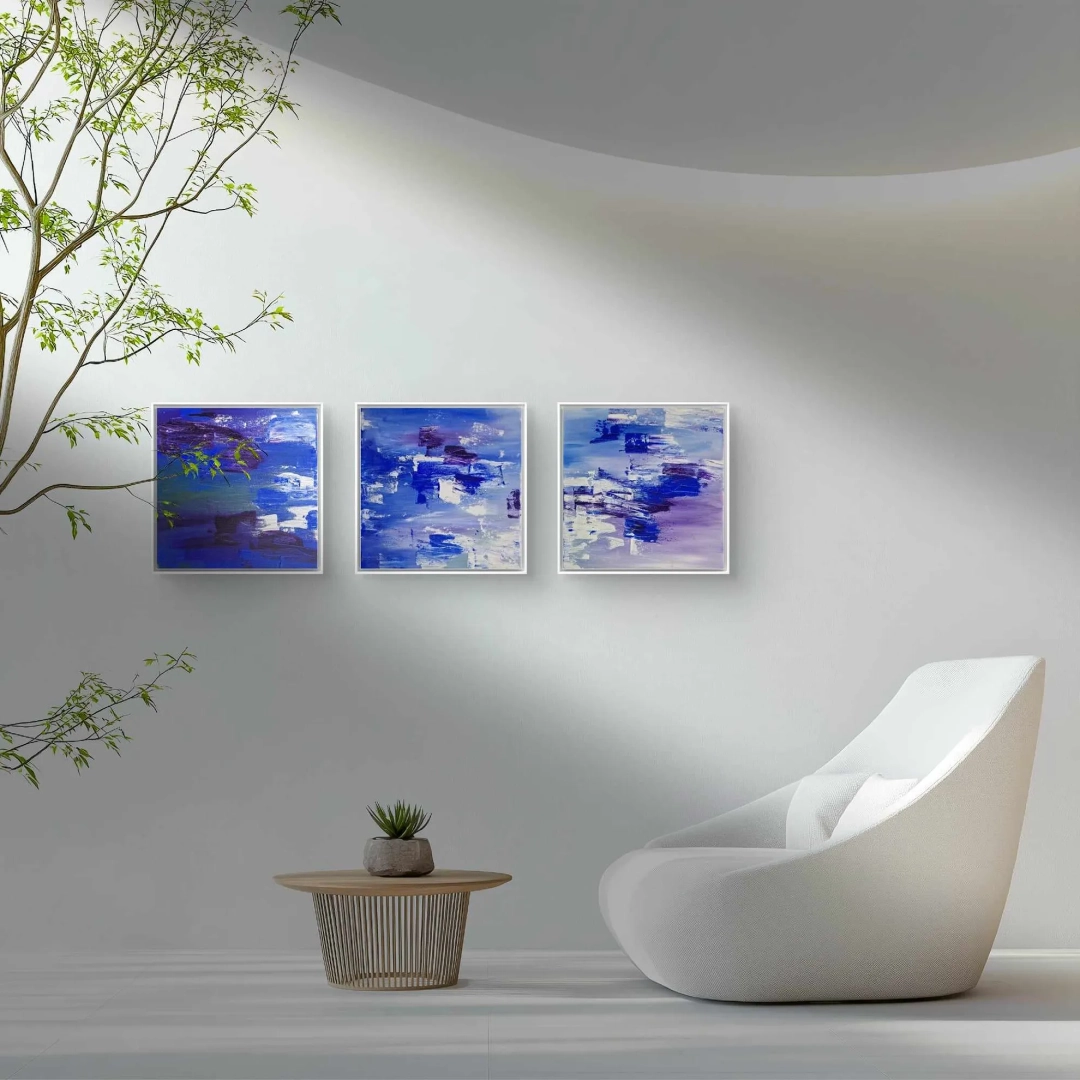 Triptych v modrém