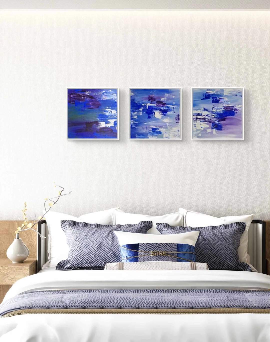 Triptych v modrém