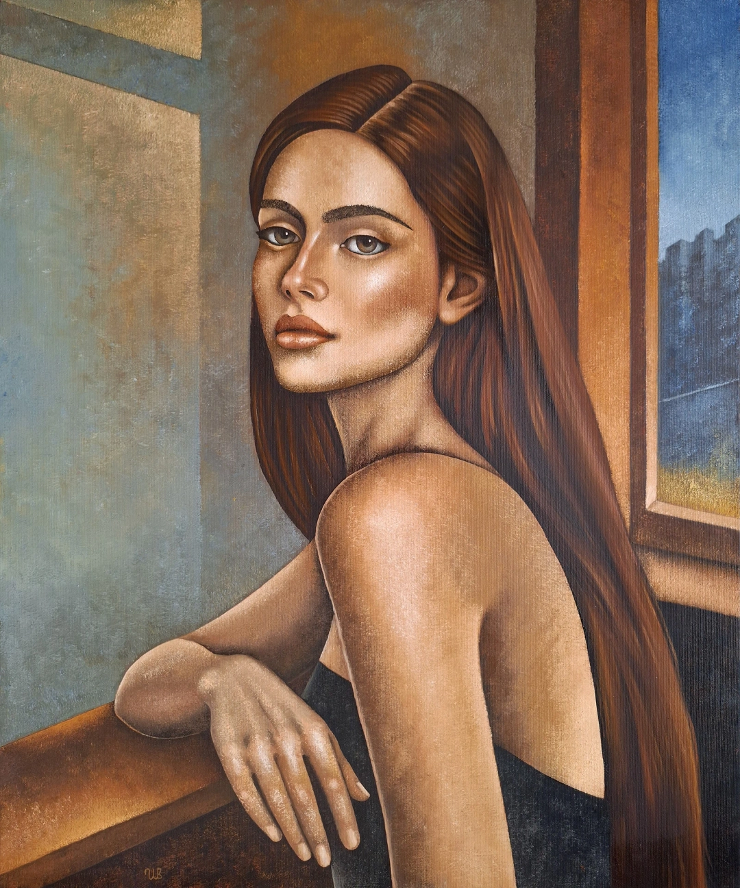 Blue Beyond – olejomalba na plátně 60×50 cm by Eugene Ivanov Art