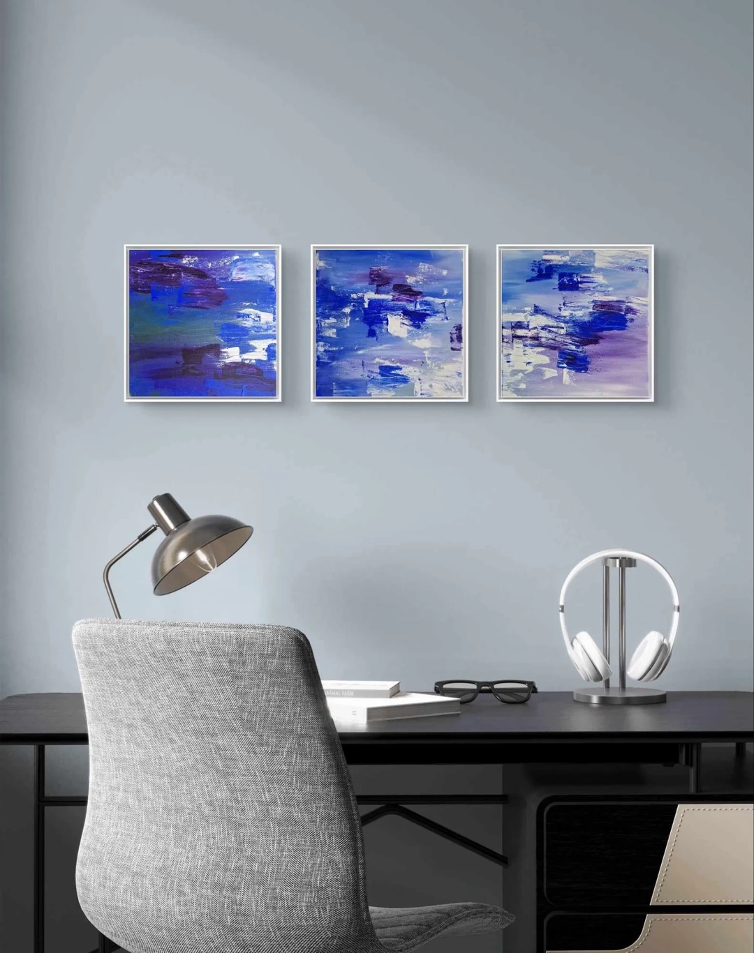 Triptych v modrém