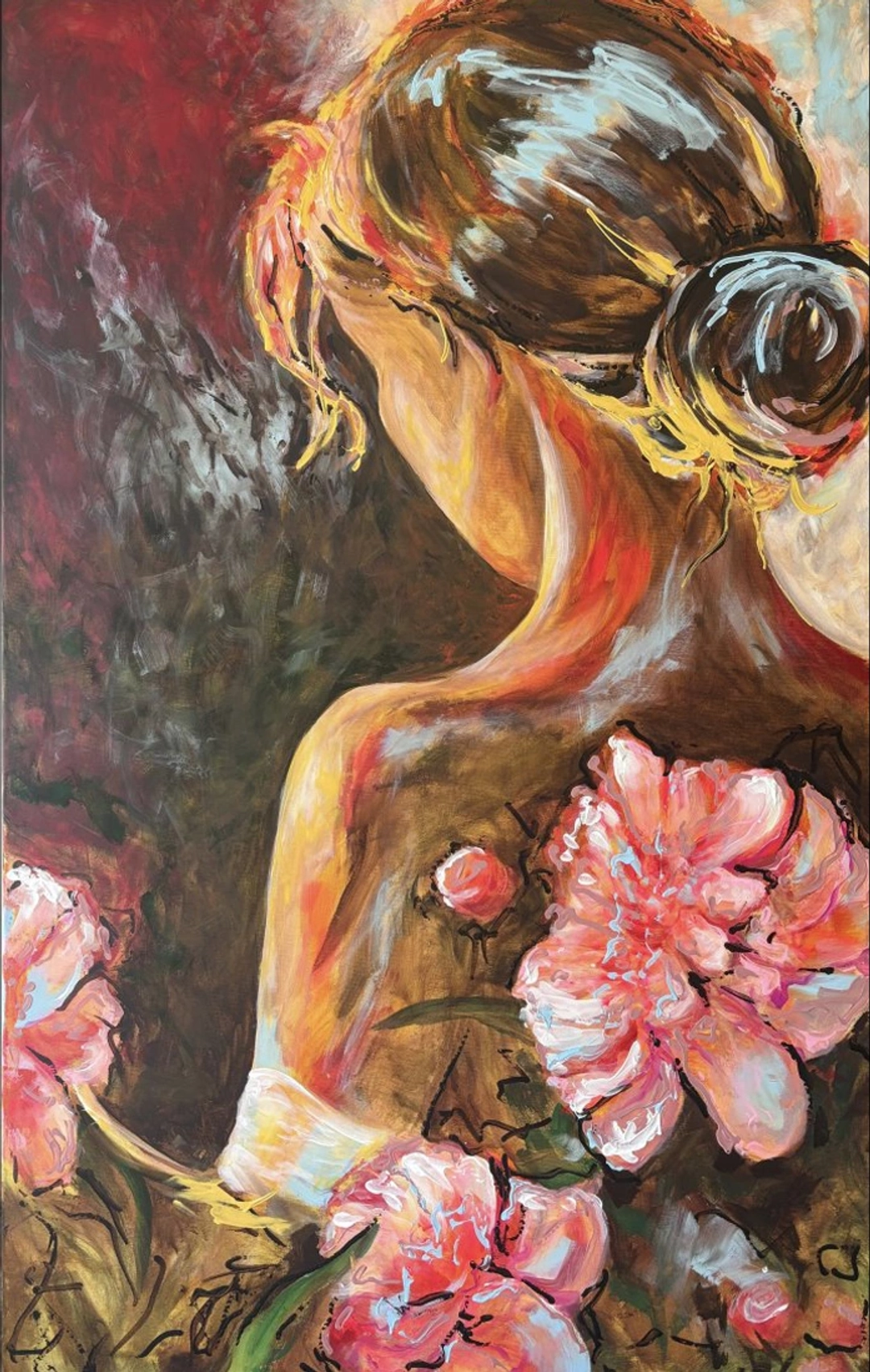 Žena v pivoňkách by Eliška Jandová