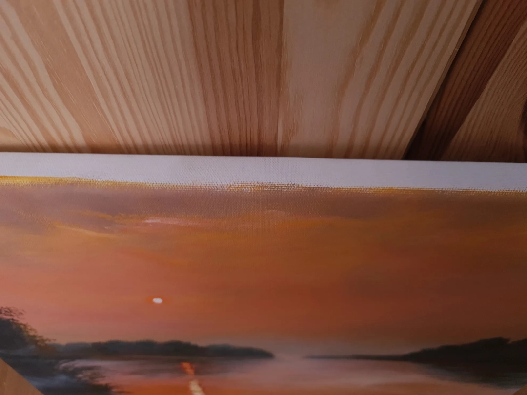 Sunset over lake