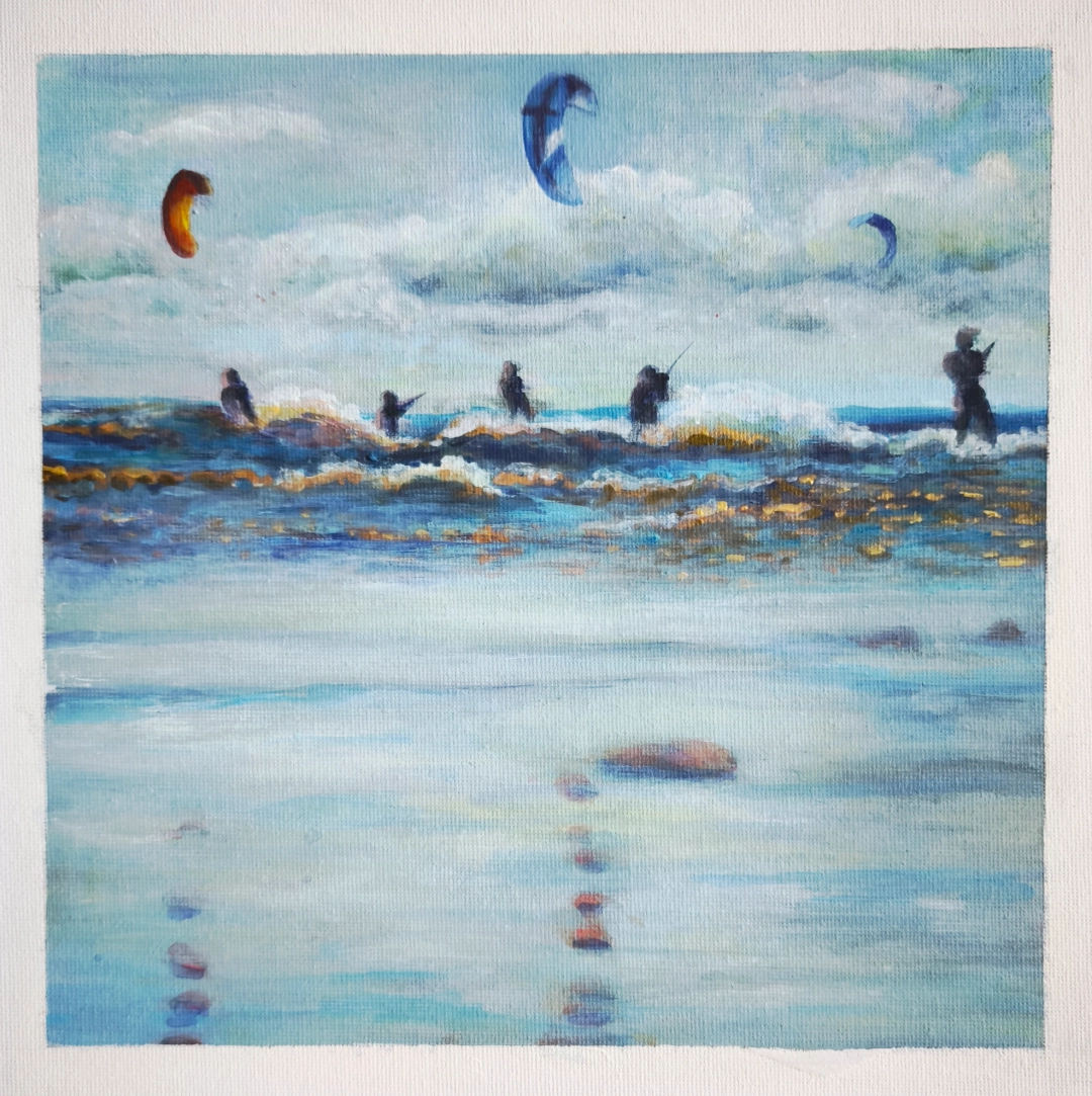 Mořská krajina. Kitesurfing by Elena Gotovtseva 
